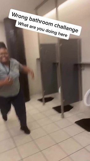 Wrong bathroom challenge ft@babyvey #wrongbathroom #waitwrongbathroom