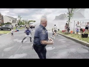 Police respond to epic neighborhood water balloon fight