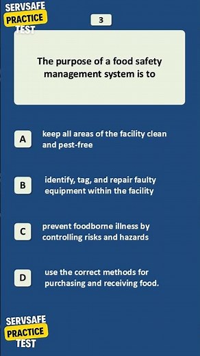 ServSafe Manager Practice Test 2025 - Question 3/40 #shorts