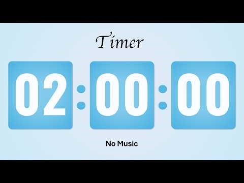 2 Hour Timer With Cute Alarm 🩷☁️❄️ Soft Aesthetic | No Music | Past Blue Timer