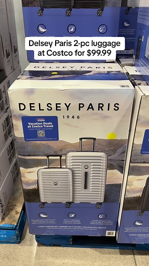 Travel with confidence! This week only, get a durable Delsey Paris luggage set with spinner wheels for $99.99 at Costco. Act fast, this deal won't last! Trunk style. #travel #luggage #delseyparis #vacation #costcosales #costcohotfinds #costcodeal #costco #costcofinds #costcoarizona #costcoaz #phoenix #arizona