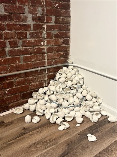 @whenmemoryticks | Featured installations in the show: Yujin Hur Shell and Thread Paper pulp, watercolor-dyed paper, paper Approx 20 x 24 x 20 in Dawei... | Instagram