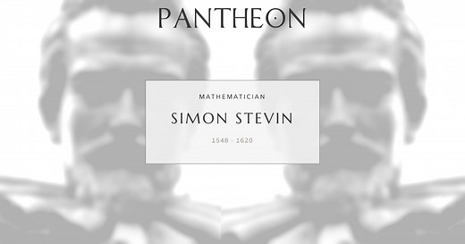 Simon Stevin Biography | Pantheon
