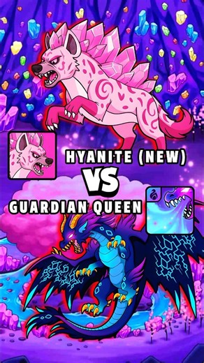New Dynamon Hyanite VS Guardian Queen Battle in dynamons world 🔥 #dynamonsworld #pokemon #shorts