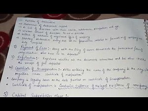 Stages in the formation of company (with notes) class 11 bst