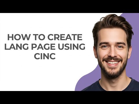 How to Create Lang Page Using Cinc - GUIDE!