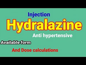 injection hydralazine available form and dose calculations ‪@anaesthesiawithbabar2576‬