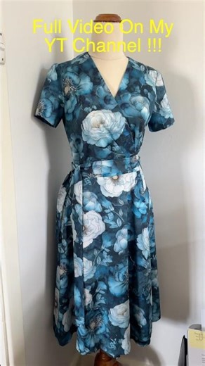 Here’s how I made a wrap dress. Full vid linked ⬆️ #sewing #dressmaking #sewingtutorial