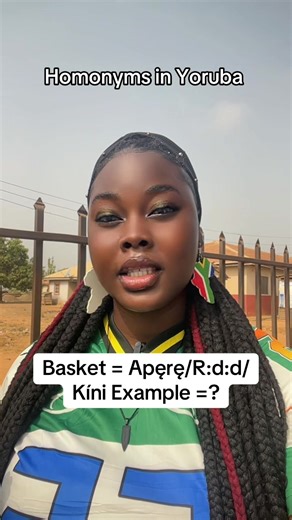 Understanding Homonyms in Yoruba Language