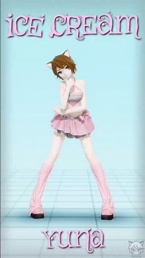[MMD] YUNA - Ice Cream🍦Challenge Motion DL | Animation