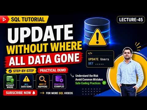 SQL UPDATE Statement & SET Keyword | UPDATE Without WHERE in SQL | SQL Tutorial Part 45