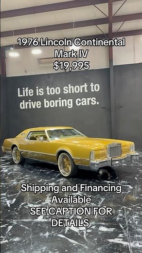 1976 Lincoln Continental Mark IV $19,995 #lincoln #continental #classic #lincolncontinental #coupe