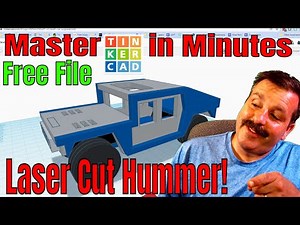 A Tinkercad Cardboard Laser Cut Hummer | Master Tinkercad in Minutes