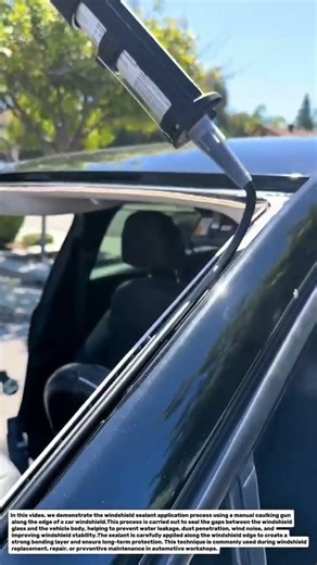 Windshield Sealant Application Process | Car Glass Leak Prevention Technique.