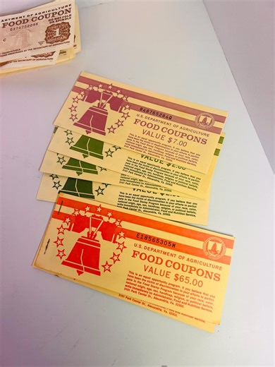 USDA Series 1995 B Full Food Stamp Booklet | 65 Dollar Value FULL Booklet - Etsy