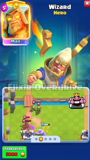 Hero Wizard Gameplay! Part 2 #viral Hero wizard Full Guide #clashroyale #shorts #trollface #shorts
