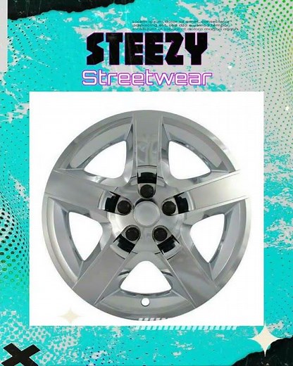 New CHROME MALIBU 17" Bolt On Hub Caps 5 Spoke Rim Wheel Covers 3277 STYLE SET OF 4