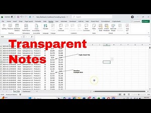 How to Make Transparent Notes in Microsoft Excel! Sleek Notes With Ease! #excel #spreadsheetmagic