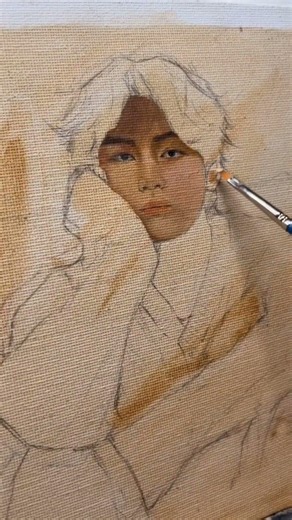 BTS V Painting 🎨 | Realistic Art 😍 | Subscribe for More 💜 #BTS #V #Taehyung #BTSArmy #BTSFanArt