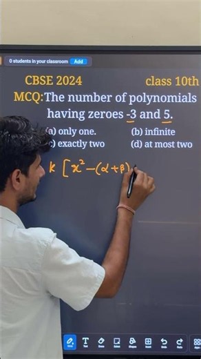 MCQ class 10th maths chapter 2 polynomials