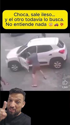 He crashes, walks away unharmed… and the other guy is still looking for him. He doesn't understan...