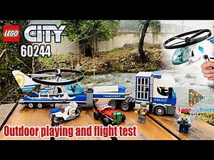 LEGO CITY POLICE Helicopter Transport OUTDOOR PLAYING and Speed Building #60244
