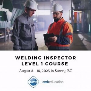WELDING INSPECTOR LEVEL 1 COURSE This classroom course is designed for Welding Inspectors who want to increase their knowledge of metallurgy, inspection and testing techniques. This is your first step to advancing your career and increasing your earning potential. Our upcoming course is in Surrey, BC, from August 8-18, 2023. Register Now: https://www.cwbgroup.org/education/courses/welding-inspector-level-1-classroom | CWB Group | Facebook