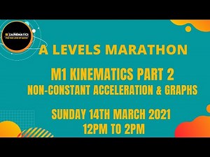 MARATHON A LEVELS M1 KINEMATICS NON CONSTANT ACCELERATION AND GRAPHS