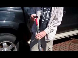 Demonstration of expanding cargo bar for rear up pickup truck bed.