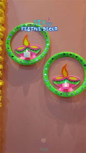 DIY easy & Beautiful DIYA Holder for Diwali decor 🪔 #shorts #diwali #decor #bestoutofwaste