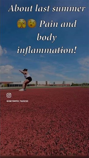 From pain and inflammation to my prepping for my first track meet! About last night..