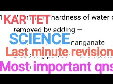 Kar tet/ctet SCIENCE Last minute revision // SCIENCE most important questions for kar tet//ctet exam
