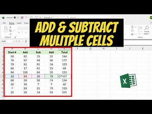 How To Add & Subtract Multiple Cells In Excel