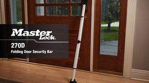 Portable, compact, foldable, and now up to 2x stronger than our standard door bar. Thanks to its quick-release design, the 270D Folding Door Security Bar unfolds to fit most sliding and hinged doors and folds in half for convenient storage in suitcases for travelers wanting extra peace of mind wherever they're staying. Explore the 270D at: https://www.masterlock.com/products/product/270D #MasterLock #DoorBar #DoorSecurity | Master Lock