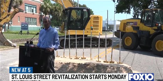 Construction to renovate St. Louis Street in Downtown Mobile to start Monday