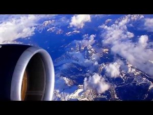 Flight Spotter Full HD 1920p Flying high over The Alps Highest Mountain Range in Europe
