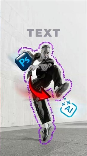 Text Around Image Effect in Photoshop – Easy Tutorial 🔥 #photoshop