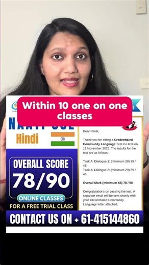 NAATI CCL Cleared in Just 10 One-on-One Classes | Score 78/90 | PTE Universe Success Story