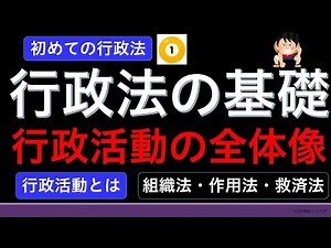 【初めての行政法】（行政活動の全体像)行政書士試験＆公務員試験