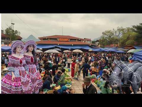 Markets of the Tay and Hmong people in the border region of Vietnam.