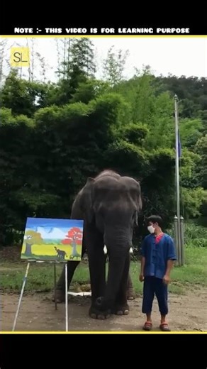 This Elephant’s Painting Will Leave You Speechless 😱🎨 #shorts #facts