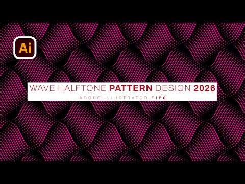 Wave Halftone Pattern Design in Adobe Illustrator | Tips & Experience Share #graphics