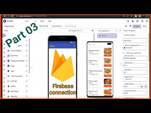 Creating Shopping app, food delivery app in kodular tutorial1 || Firebase Database || Part 03