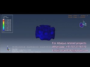 Diamond Lattice structure strength simulation using Abaqus CAE | Abaqus Tutorial | FEA Guru