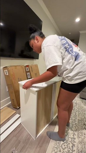 My new cabinets!!! From target (Aubrey white storage cabinet with 2 acrylic doors)