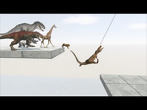 Which Dinosaur or Animal Can Survive the Rope Swing Test? - Dinosaurs Simulation