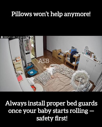 2.2M views · 9.5K reactions | Always install proper bed guards once your baby starts rolling — safety first! ❤️ #BabySafety #ParentingTips #SafeAndSound #LoveAndCare | Alpie Sayson Berayon | Facebook