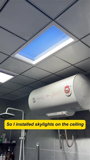 20K views · 60 reactions | If your bathroom has no windows and is dark, you can install this sky-like clear sky light#lamp #light #led #lightingdecor #homedecor #homedecoration #interiordesign #homeowners #interiordesigner #madeinchina #halloween #art | Alead Home Intelligent | Facebook