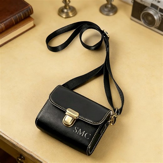 Vintage Leather Camera Bag: Crossbody Pouch for Sony, Canon Compact Cameras - Etsy