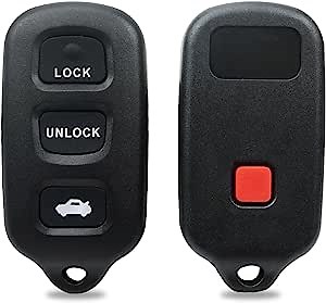 2Pack Car Key Fob Replacement Keyless Entry Remote Control Fits for Toyota Sienna 1999-2003 Matrix&Pontiac Vibe 03 2004 2005 2006 2007 2008 Camry 02-06 Solara 02-03 Q43VT14T Replace 89742-AA030